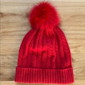 Red cashmere hat